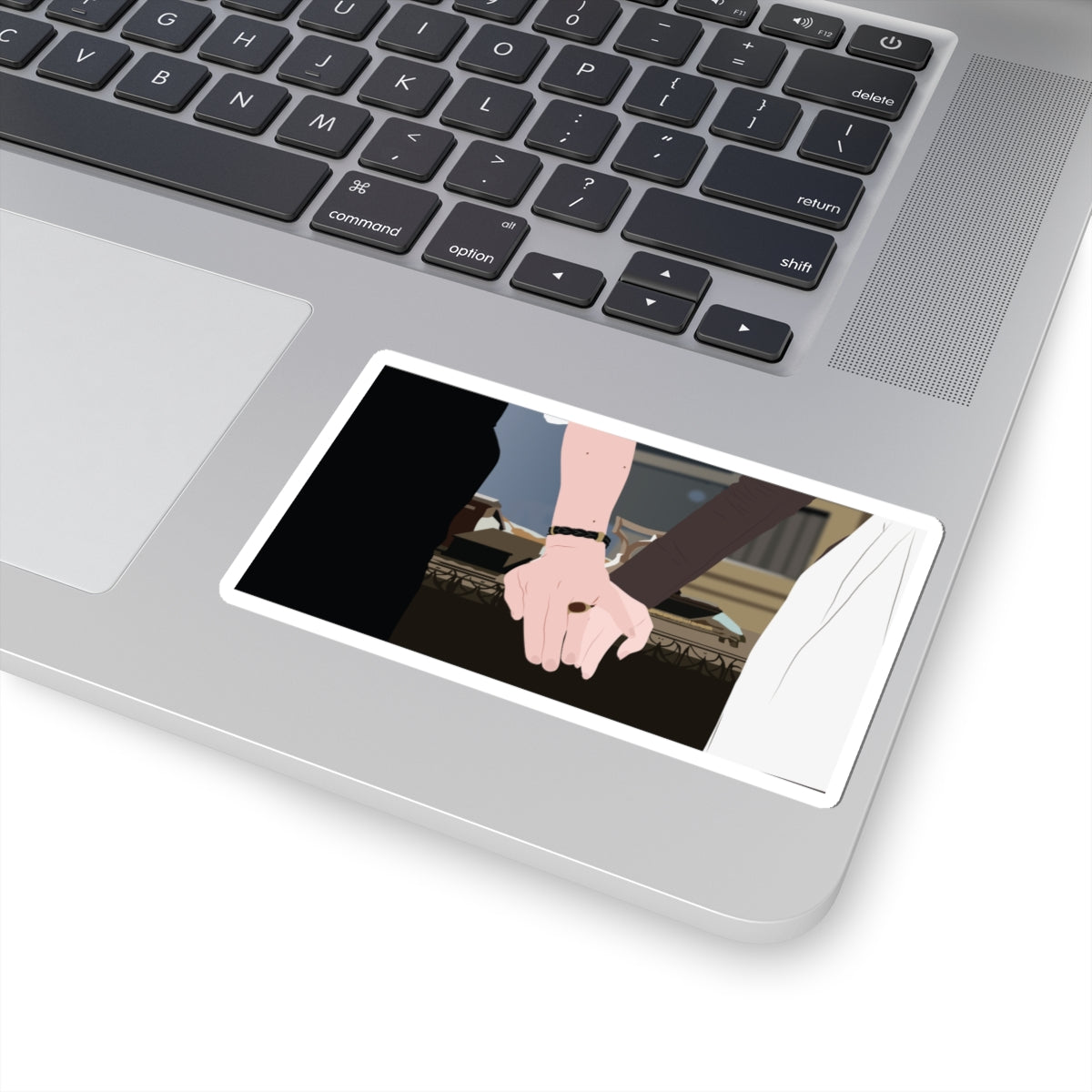 Benedict Bridgerton & Sophie Baek Touching Hands Sticker