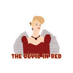 The Devil In Red Cressida Cowper Red Dress Bridgerton Netflix Sticker
