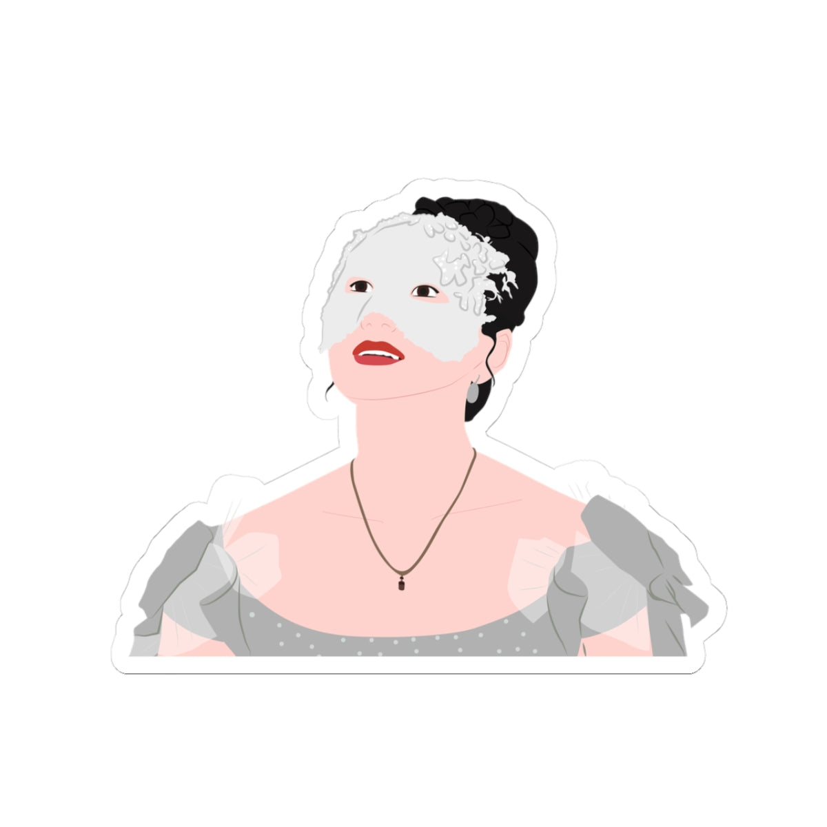 Sophie Baek Masquerade Ball Smile Quote Netflix Sticker