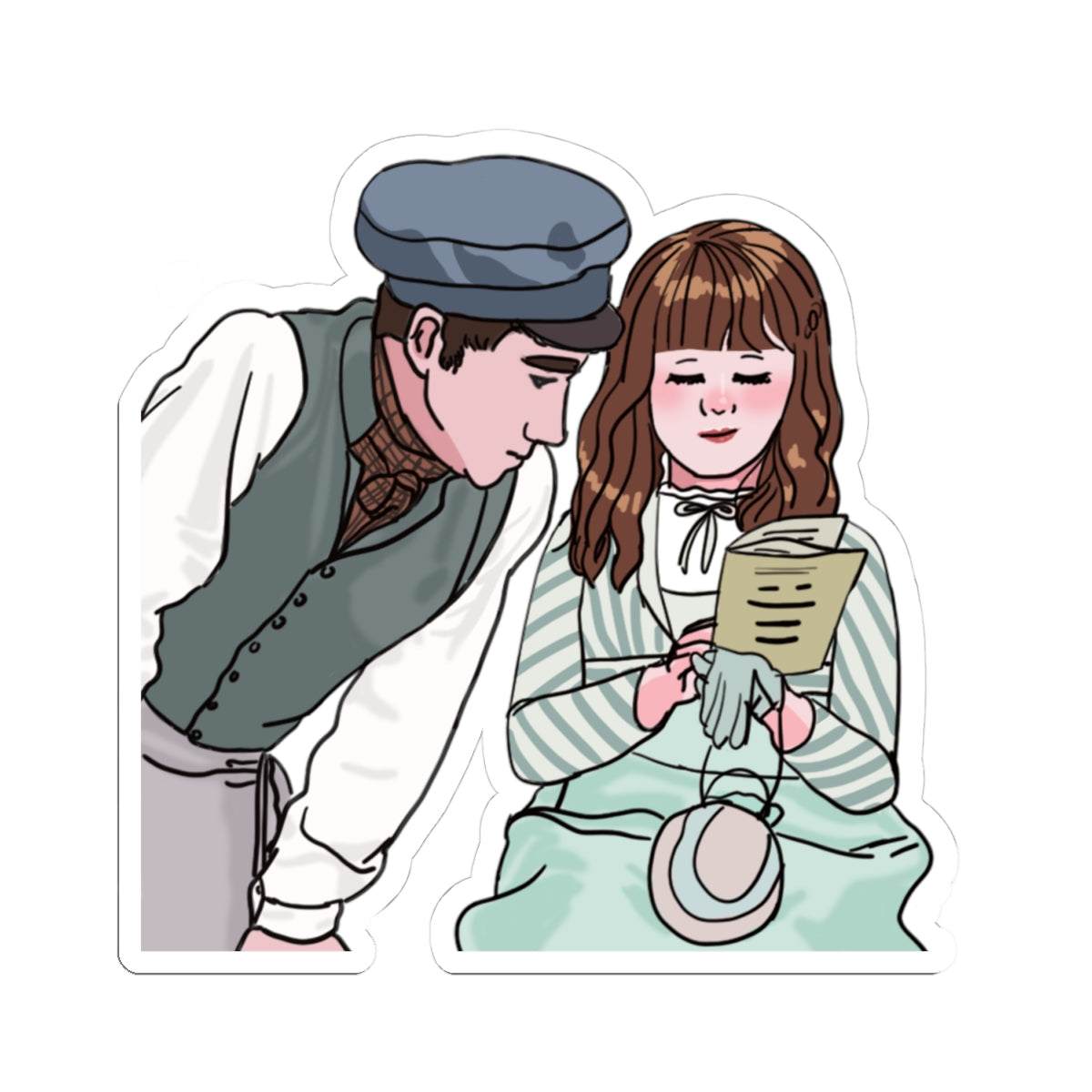 Eloise and Theo Netflix Bridgerton Sticker