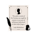 This Author Wonders If Ms. Penelope Was Caught By Surprise Lady Whistledown Bridgerton Netflix Stickers