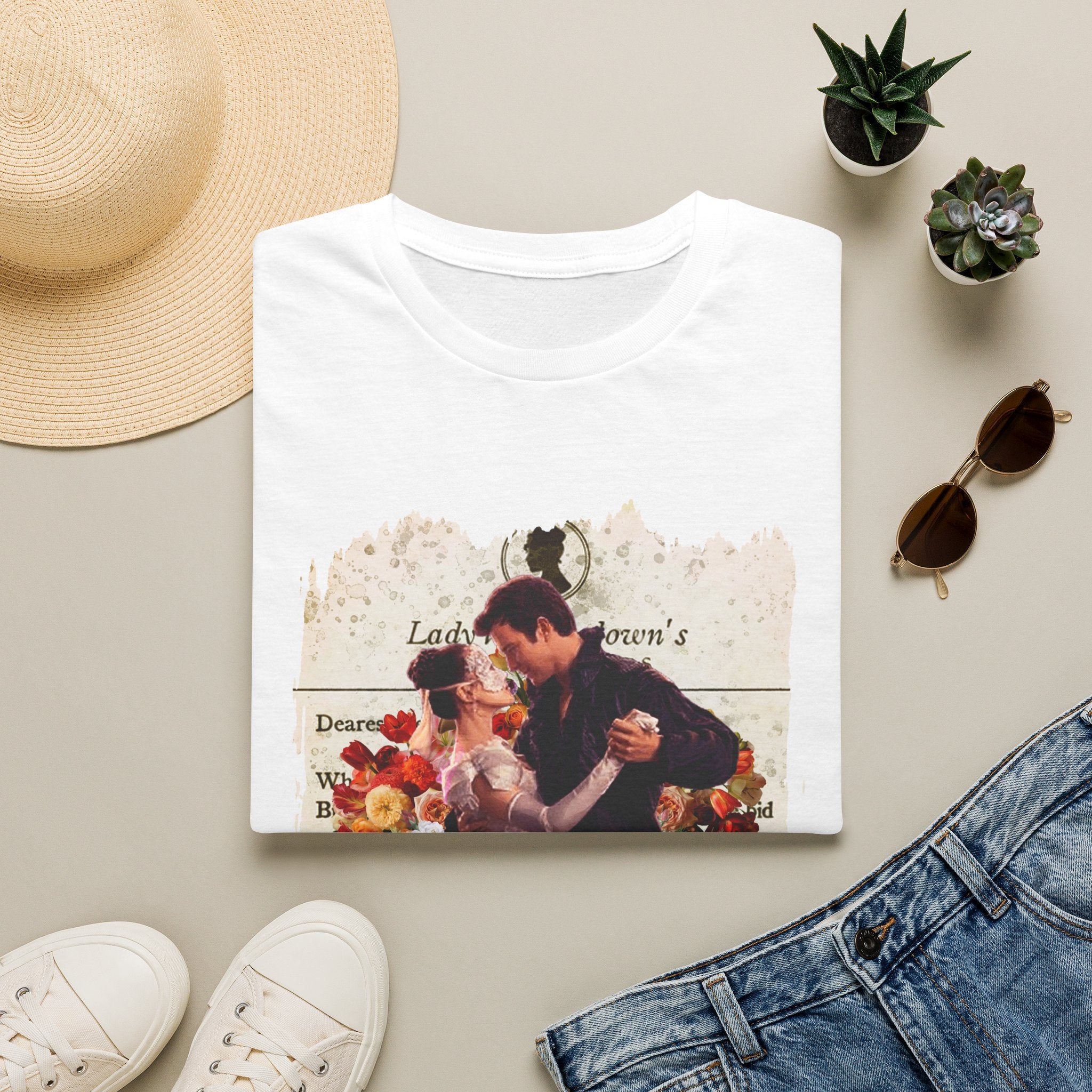 Benedict Bridgerton & The Lady In Silver Lady Whistledown Society Papers Netflix T-Shirt
