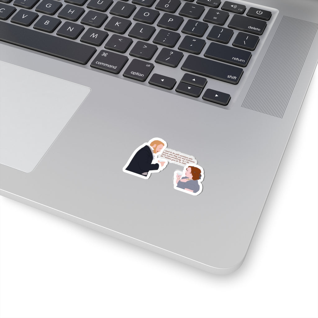 I Want To Be With Someone Who Knows Who They Are Penelope Featherington & Lord Debling  Bridgerton Netflix Sticker