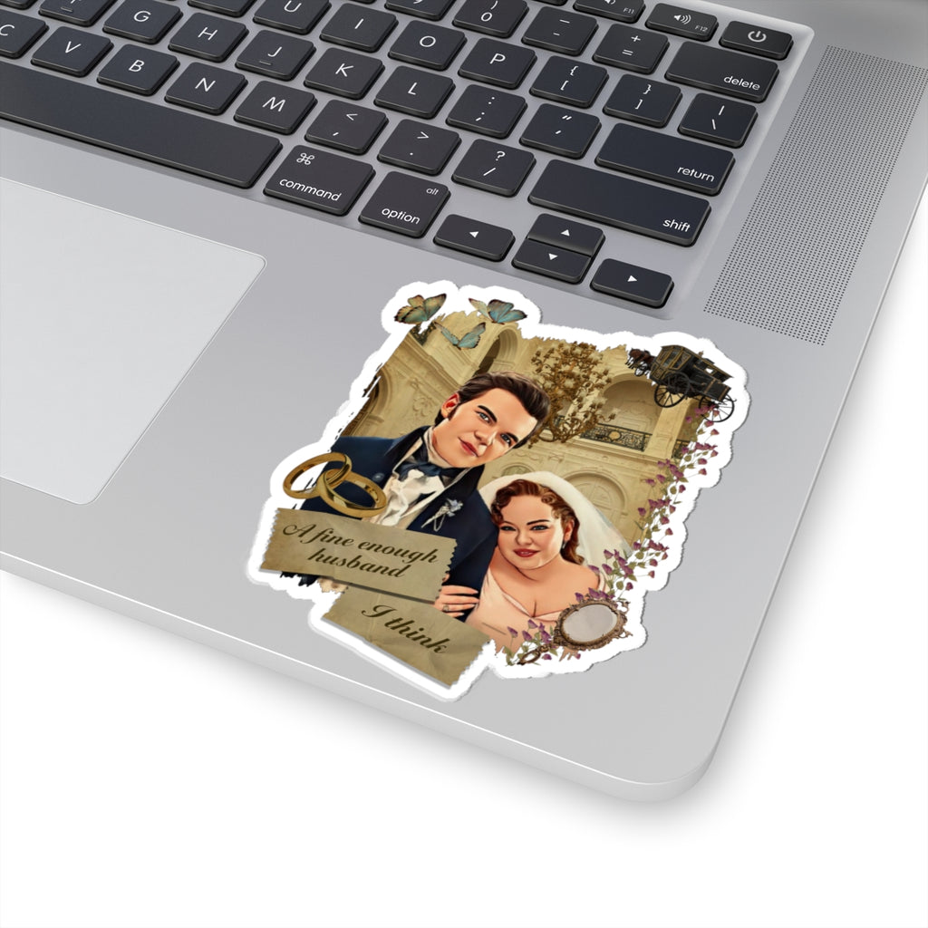 Colin & Penelope Bridgerton Wedding Portrait Netflix Sticker