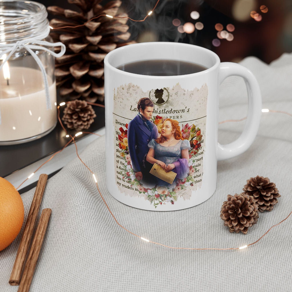 Colin Bridgerton & Penelope Featherington Lady Whistledown Society Papers Netflix Mug