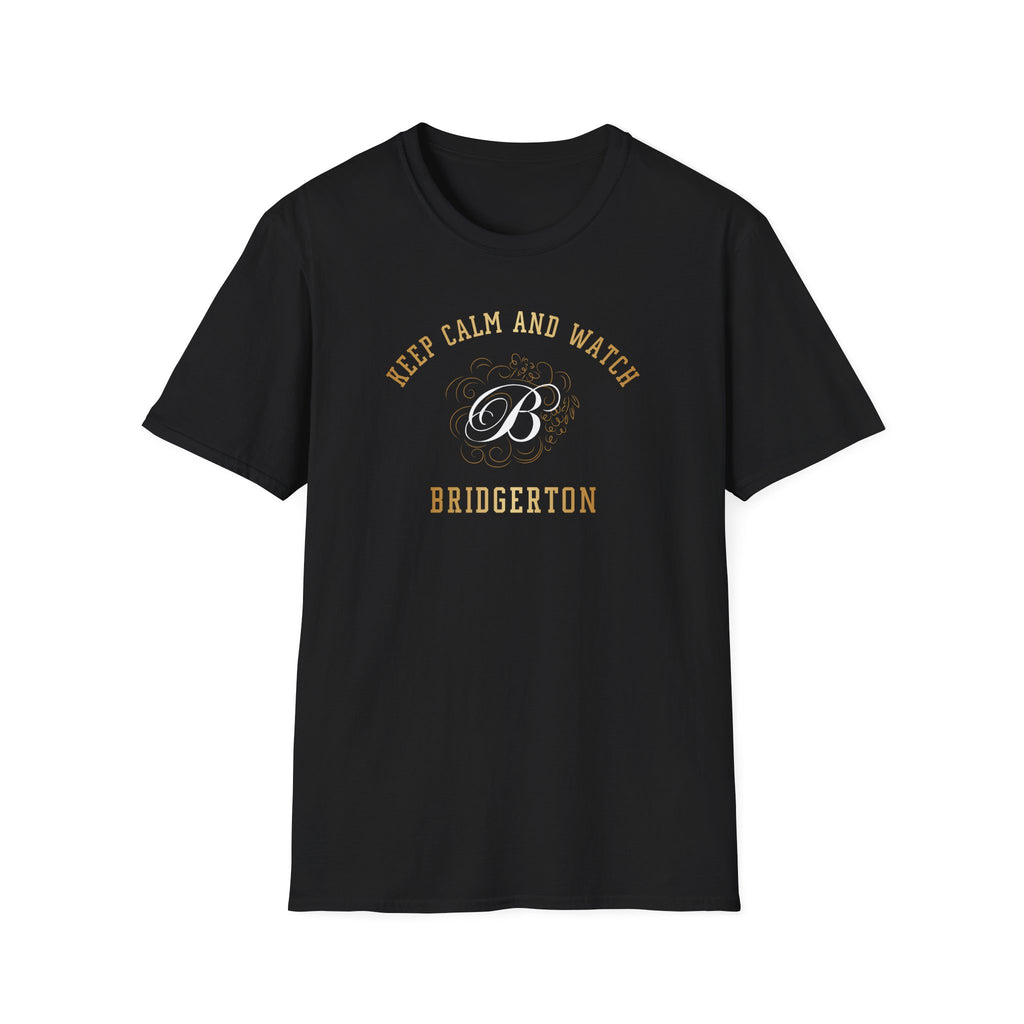 Keep Calm And Watch Brigderton Netflix Cute Gold T-Shirt