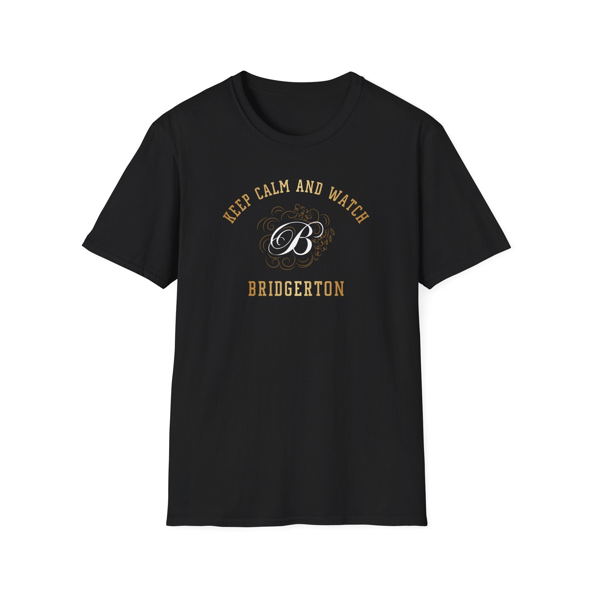 Keep Calm And Watch Brigderton Netflix Cute Gold T-Shirt