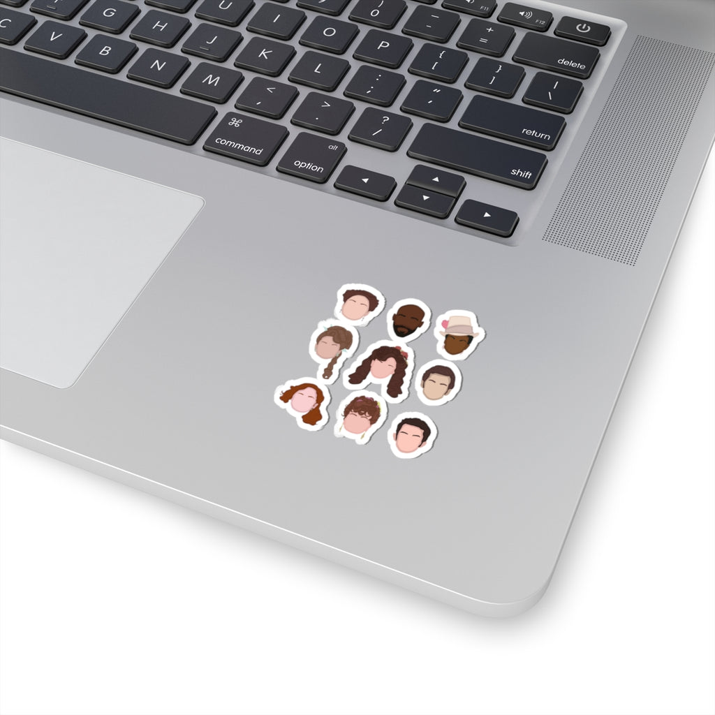 Bridgerton's Colin, Penelope, Anthony, Lady Danbury, Violet, Portia, Prudence, Philippa, Marcus Emoji Bridgerton Netflix Sticker