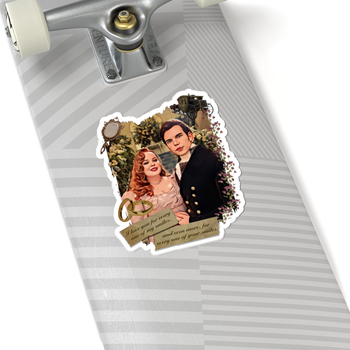 Colin & Penelope Bridgerton Polin Portrait Netflix Sticker