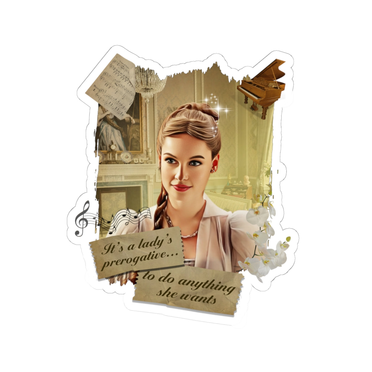 Francesca Bridgerton Portrait Netflix Sticker
