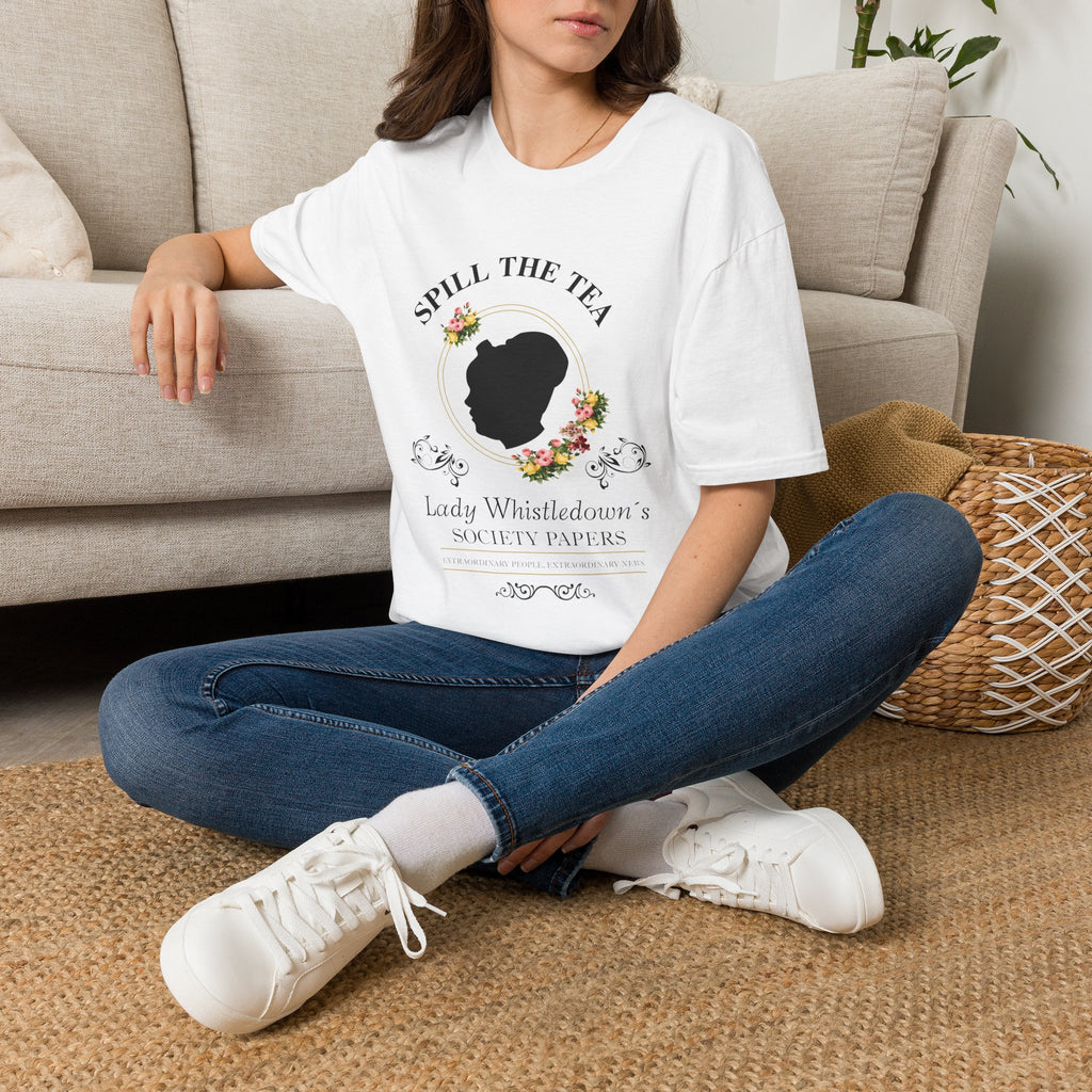 Spill The Tea Lady Whistledown Society Papers Bridgerton Netflix T-Shirt