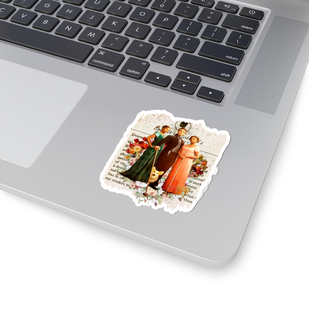 Anthony Bridgerton, Kate & Edwina Sharma & Newton Lady Whistledown Society Papers Netflix Sticker