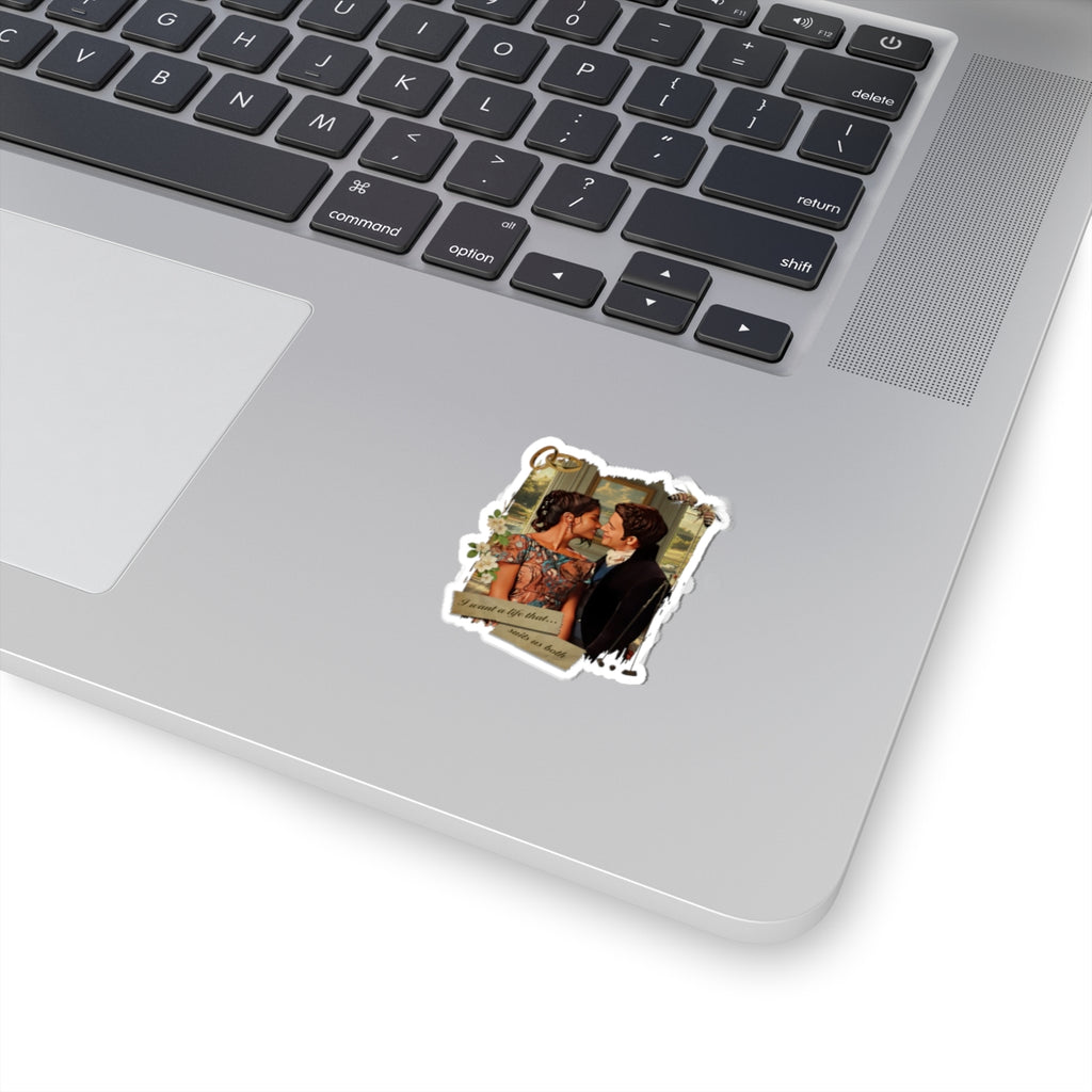 I Want a Life That Suits Us Both Kathony Bridgerton Portrait Netflix Sticker