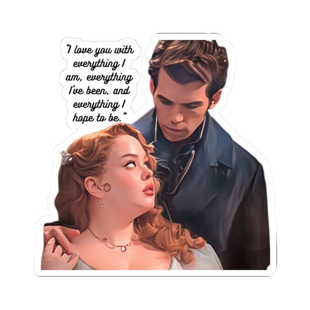 I Love You With Everything I Am Penelope & Colin Netflix Bridgerton Sticker