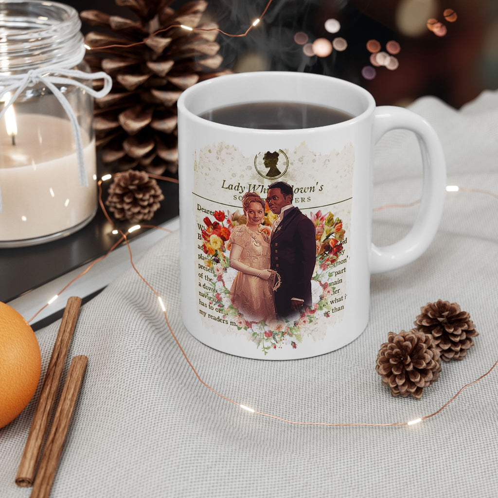 John Stirling & Francesca Bridgerton Stirling Lady Whistledown Society Papers Netflix Mug
