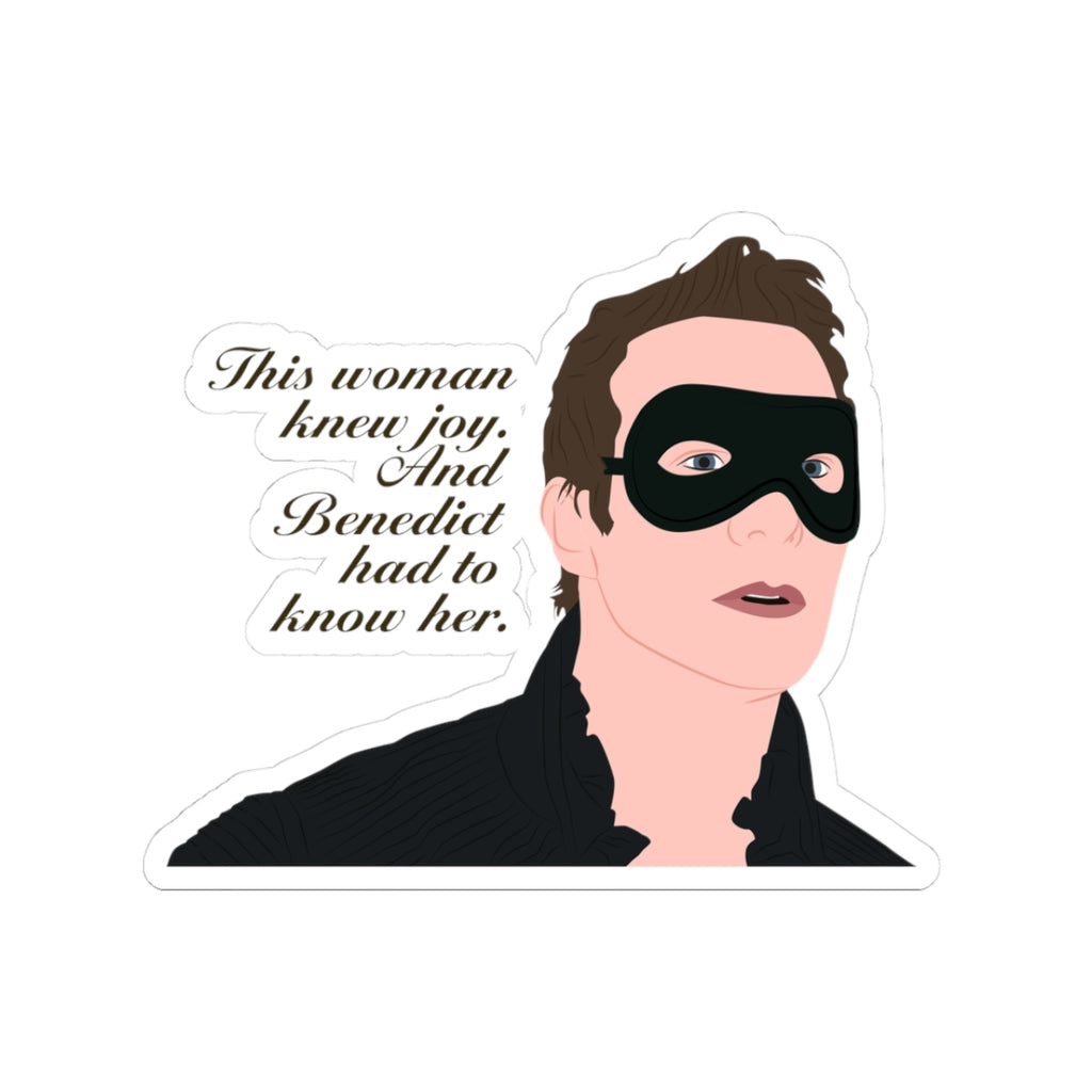 This Woman Knew Joy And Benedict Had To Know Her Bridgerton Masquerade Ball Quote Netflix Sticker