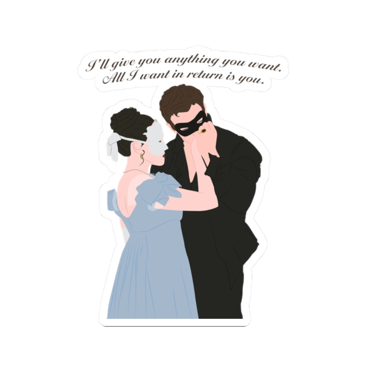 I'll Give You Anything You Want Benedict & Sophie Masquerade Ball Bridgerton Netflix Sticker
