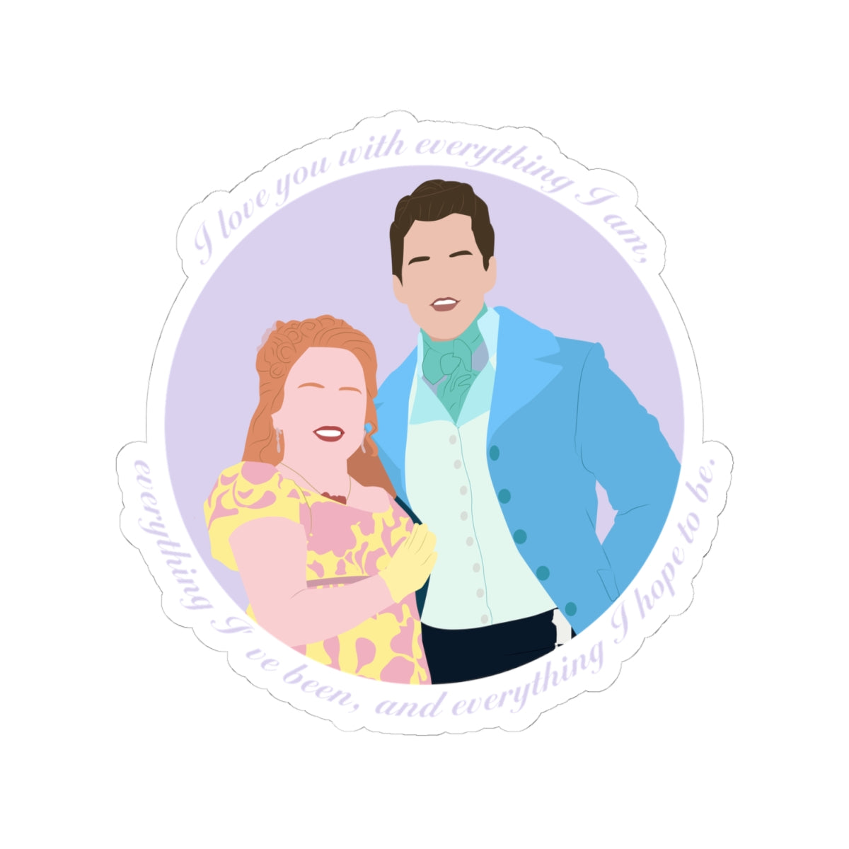 I Love You With Everything I Am Colin Penelope Bridgerton Netflix Sticker