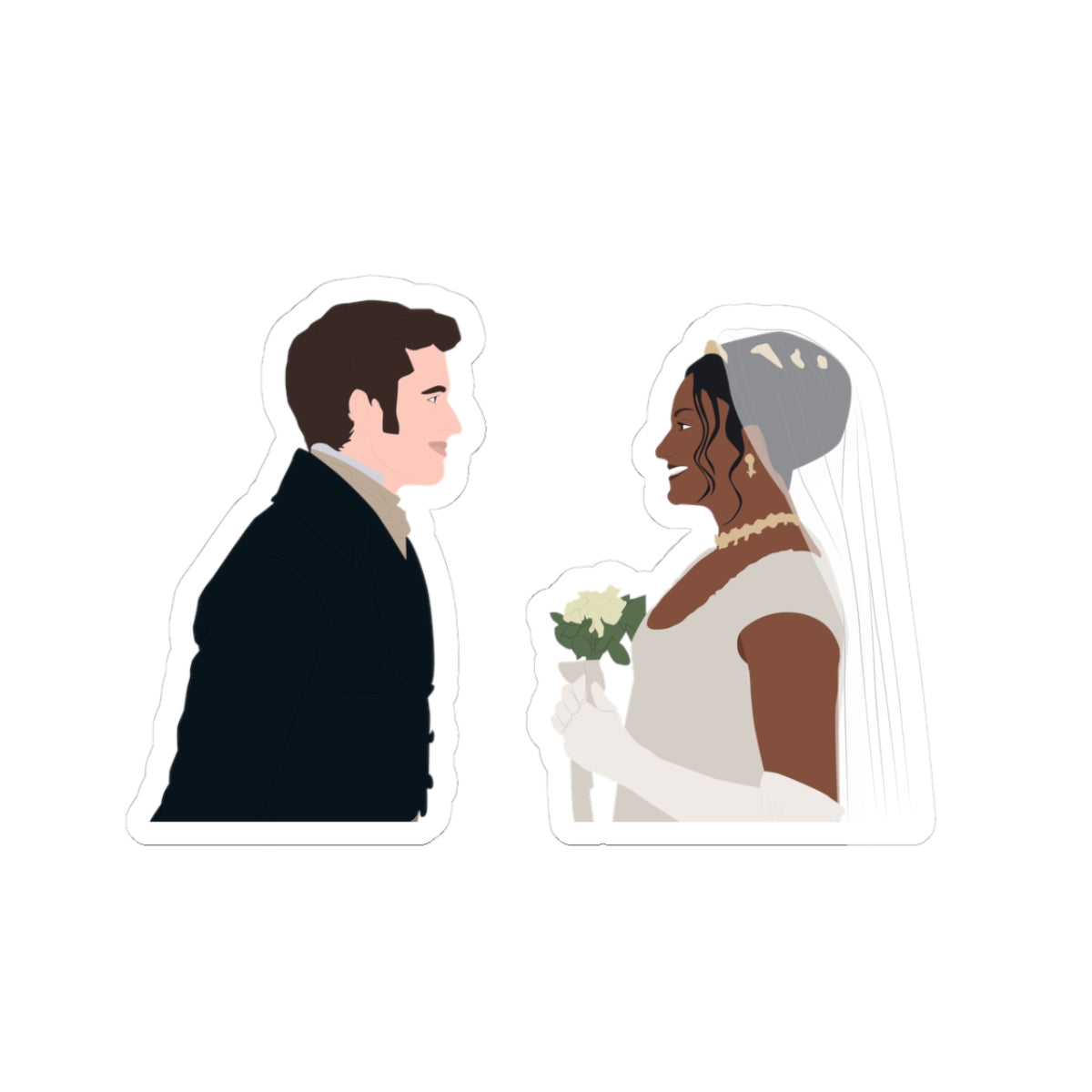 Bridgerton Netflix Anthony & Kate Bridgerton Wedding Sticker