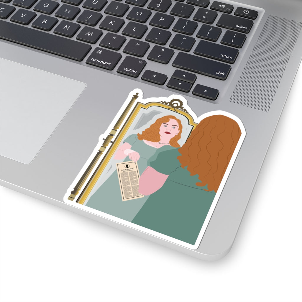 Penelope Featherington Mirror Bridgerton Netflix Sticker