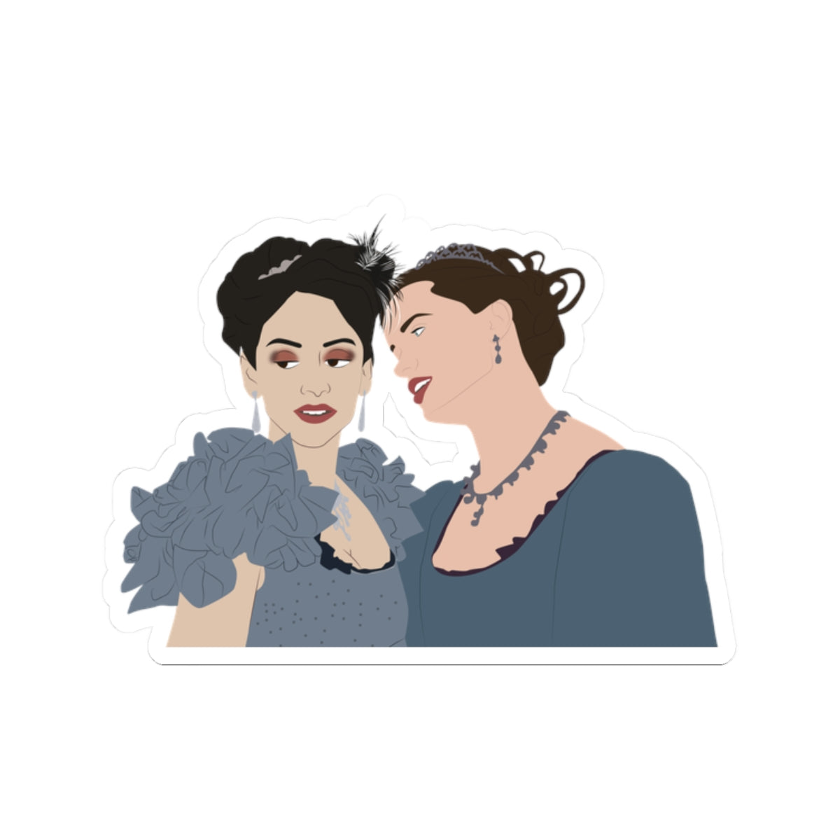 Sita Malhotra & Clara Livingston Bridgerton Netflix Sticker