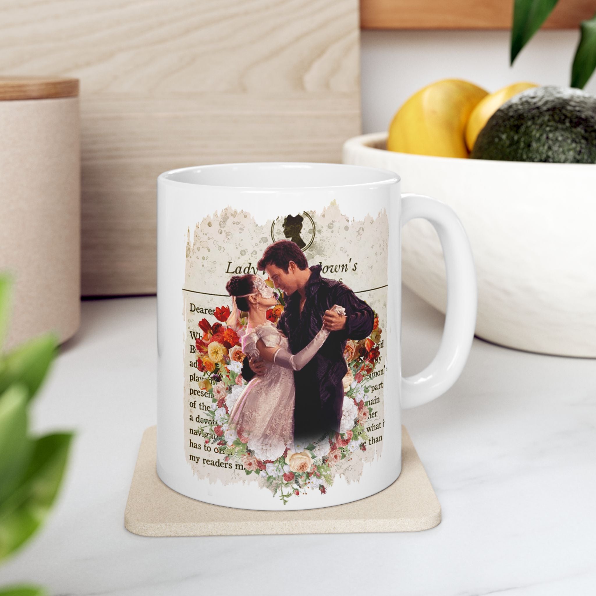 Benedict Bridgerton & The Lady In Silver Lady Whistledown Society Papers Netflix Mug