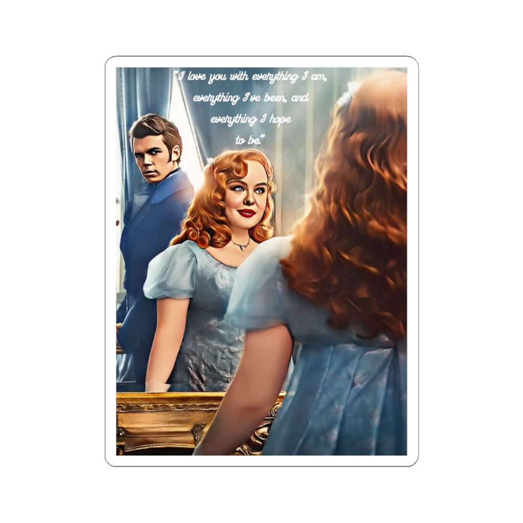 Colin & Penelope I Love You With Everything I Am Bridgerton Netflix Sticker