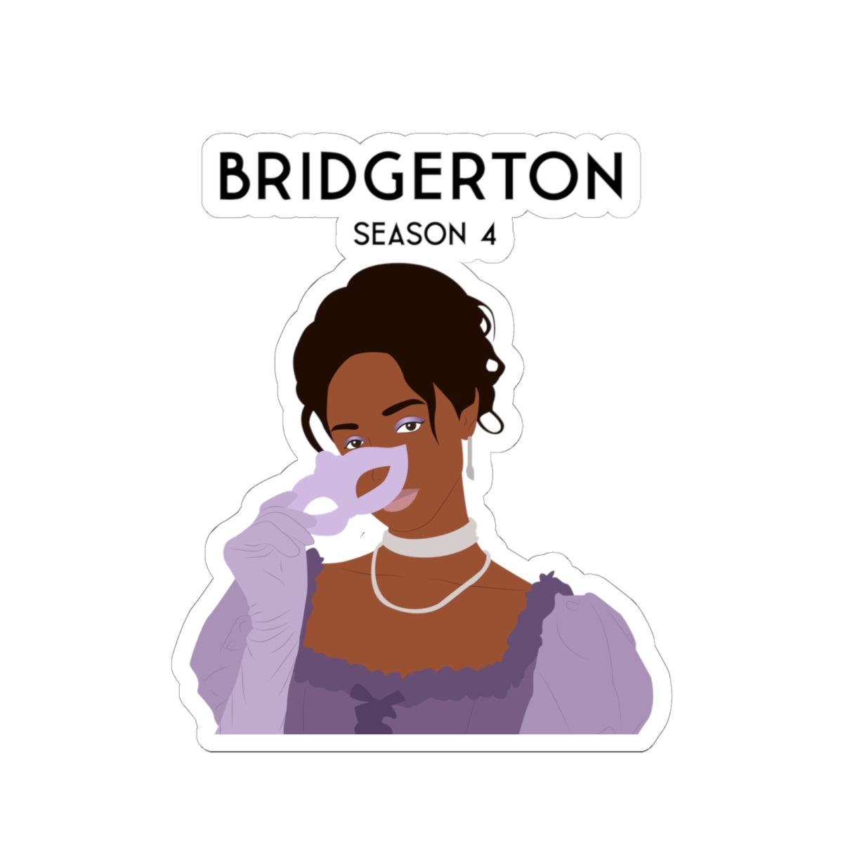 Michaela Stirling Masquerade Ball Bridgerton Season 4 Netflix Sticker