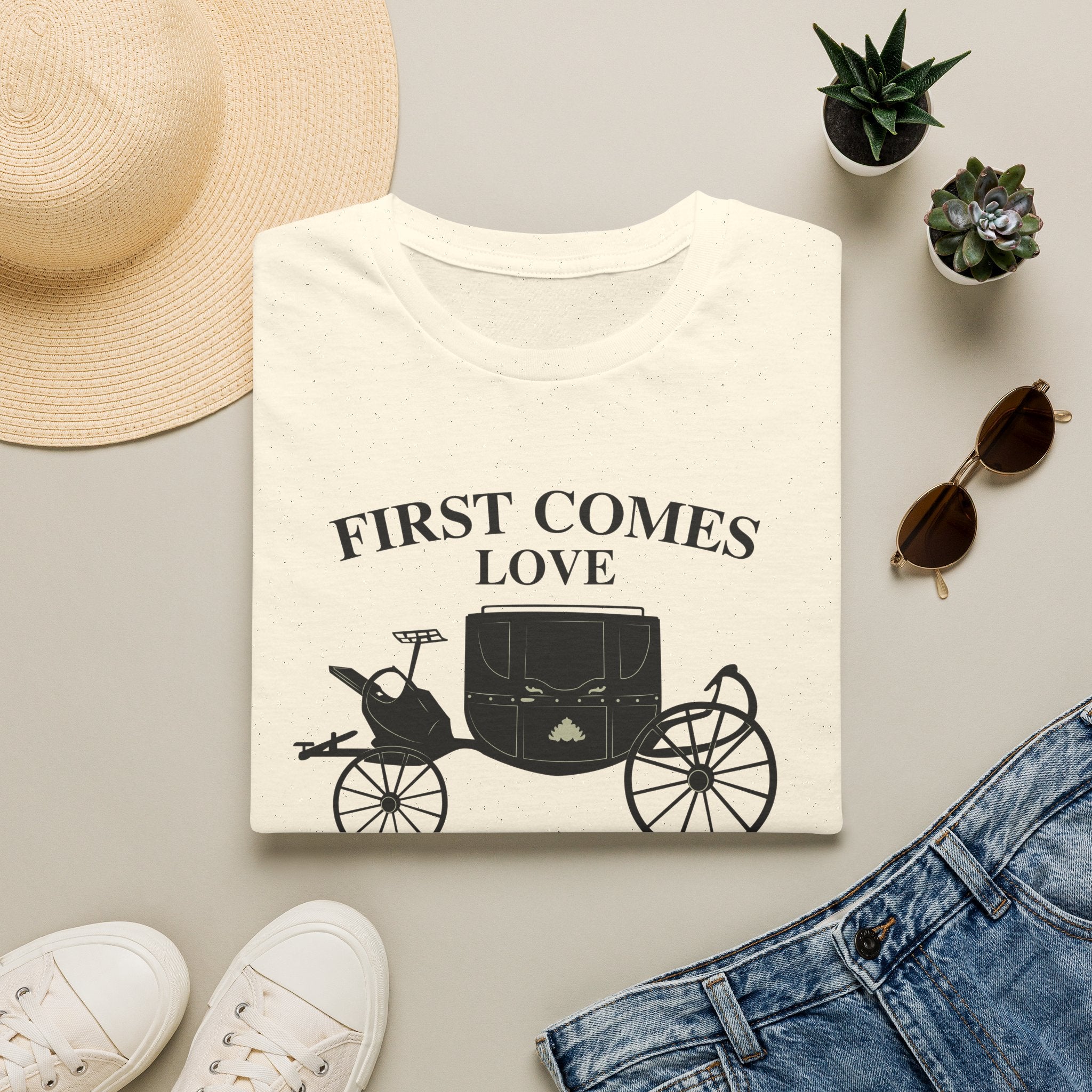 First Comes Love Then Comes Carriage Polin Bridgerton Netflix T-Shirt