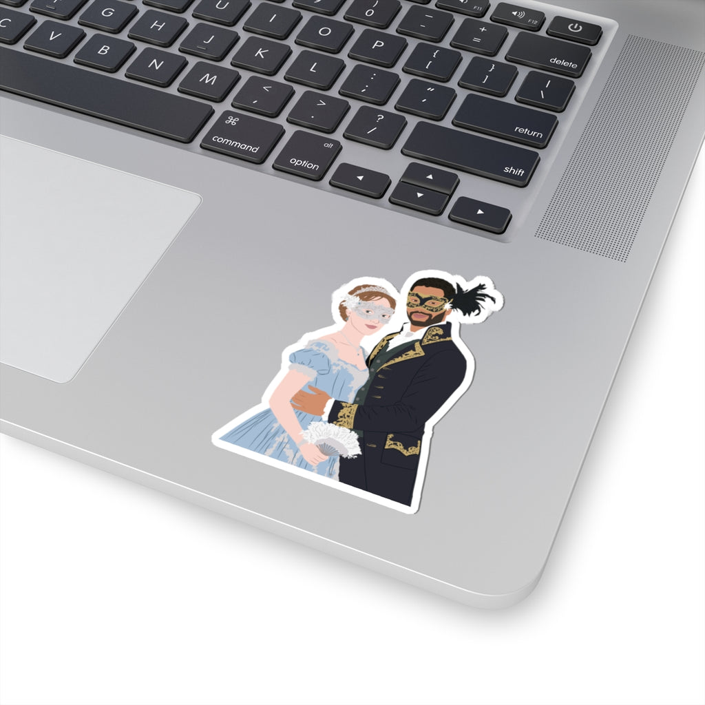 Simon & Daphne Basset Masquerade Ball Bridgerton Netflix Sticker