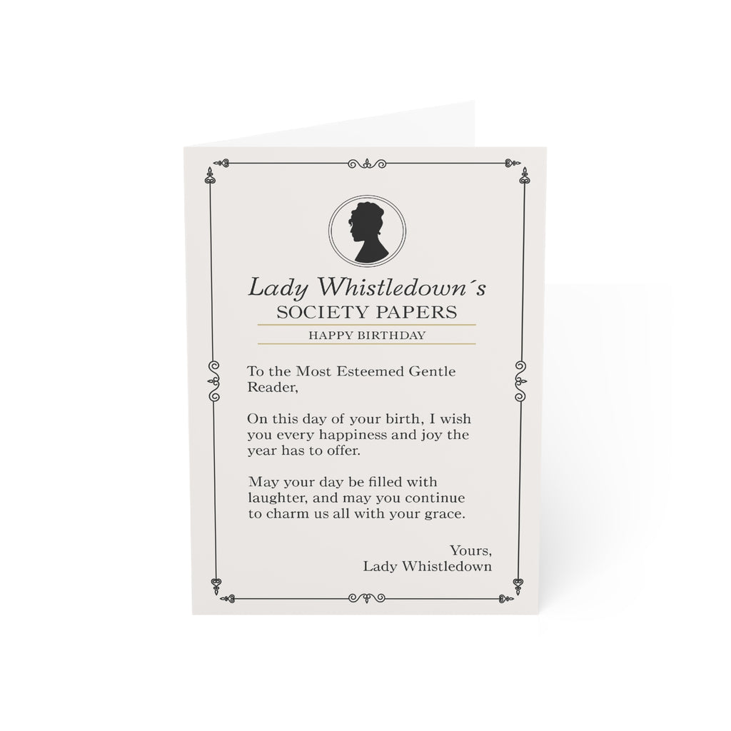 Lady Whistledown Happy Birthday Wishes Bridgerton Netflix Greeting Card
