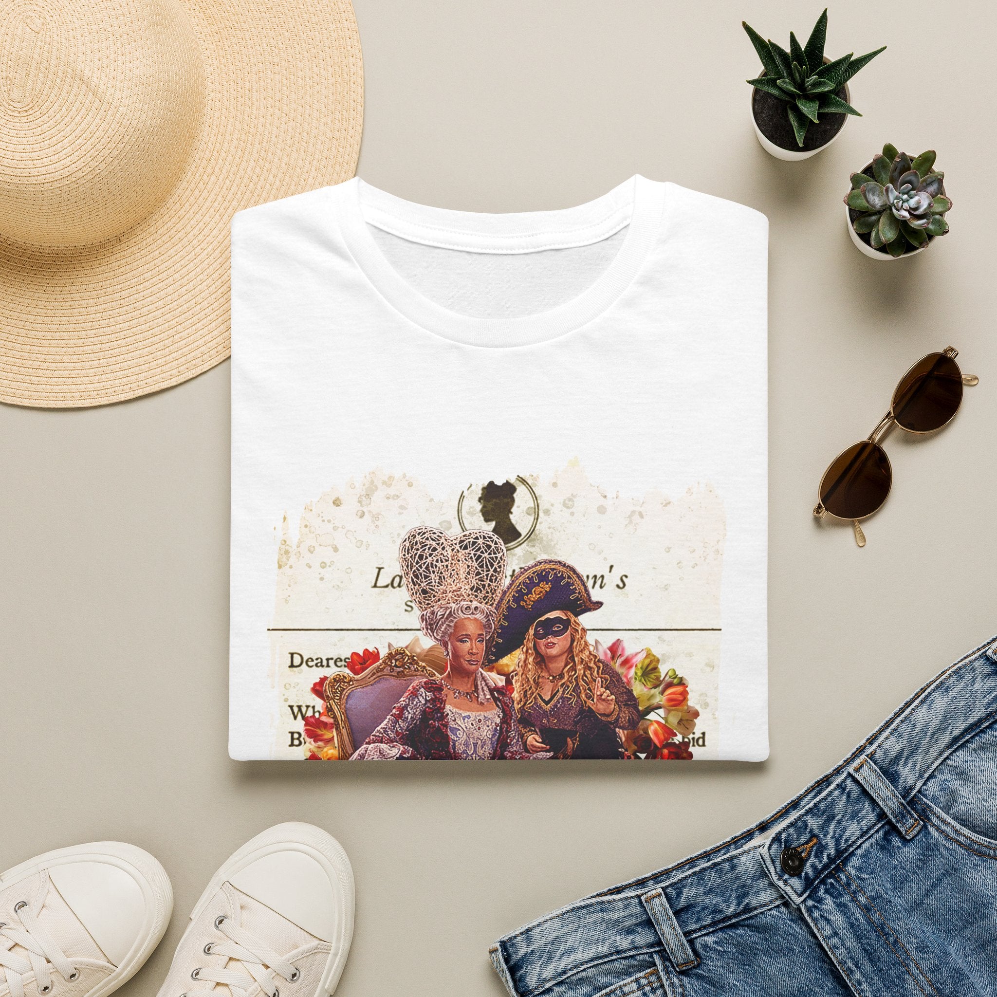 Queen Charlotte & Penelope Bridgerton Lady Whistledown Society Papers Netflix T-Shirt