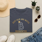 Gold Keep Calm And Watch Bridgerton Netflix Cute T-Shirt