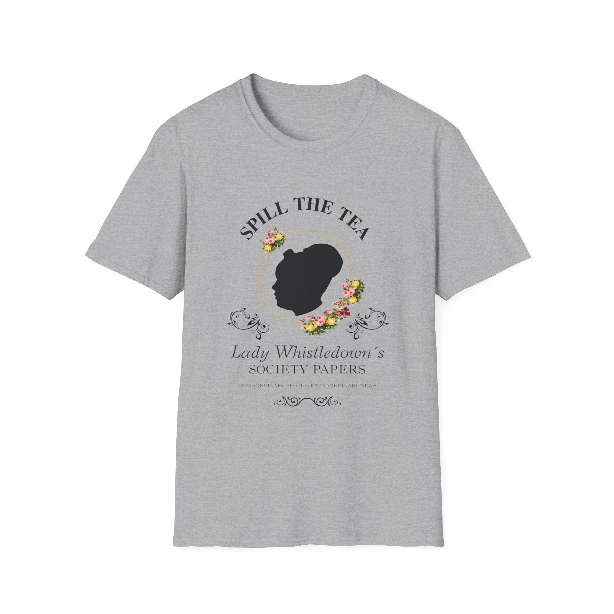 Spill The Tea Lady Whistledown Society Papers Bridgerton Netflix T-Shirt