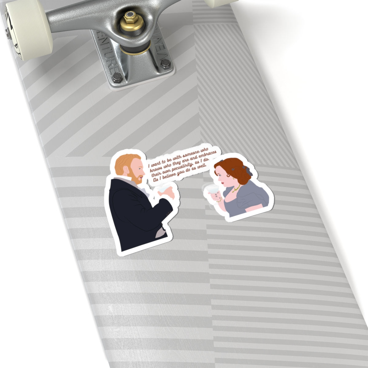 I Want To Be With Someone Who Knows Who They Are Penelope Featherington & Lord Debling  Bridgerton Netflix Sticker
