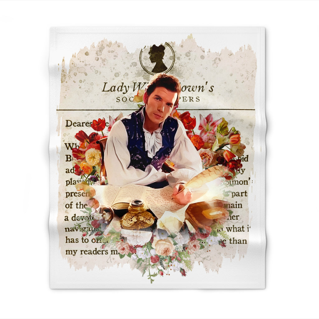 Colin Bridgerton Lady Whistledown Society Papers Netflix Throw Blanket
