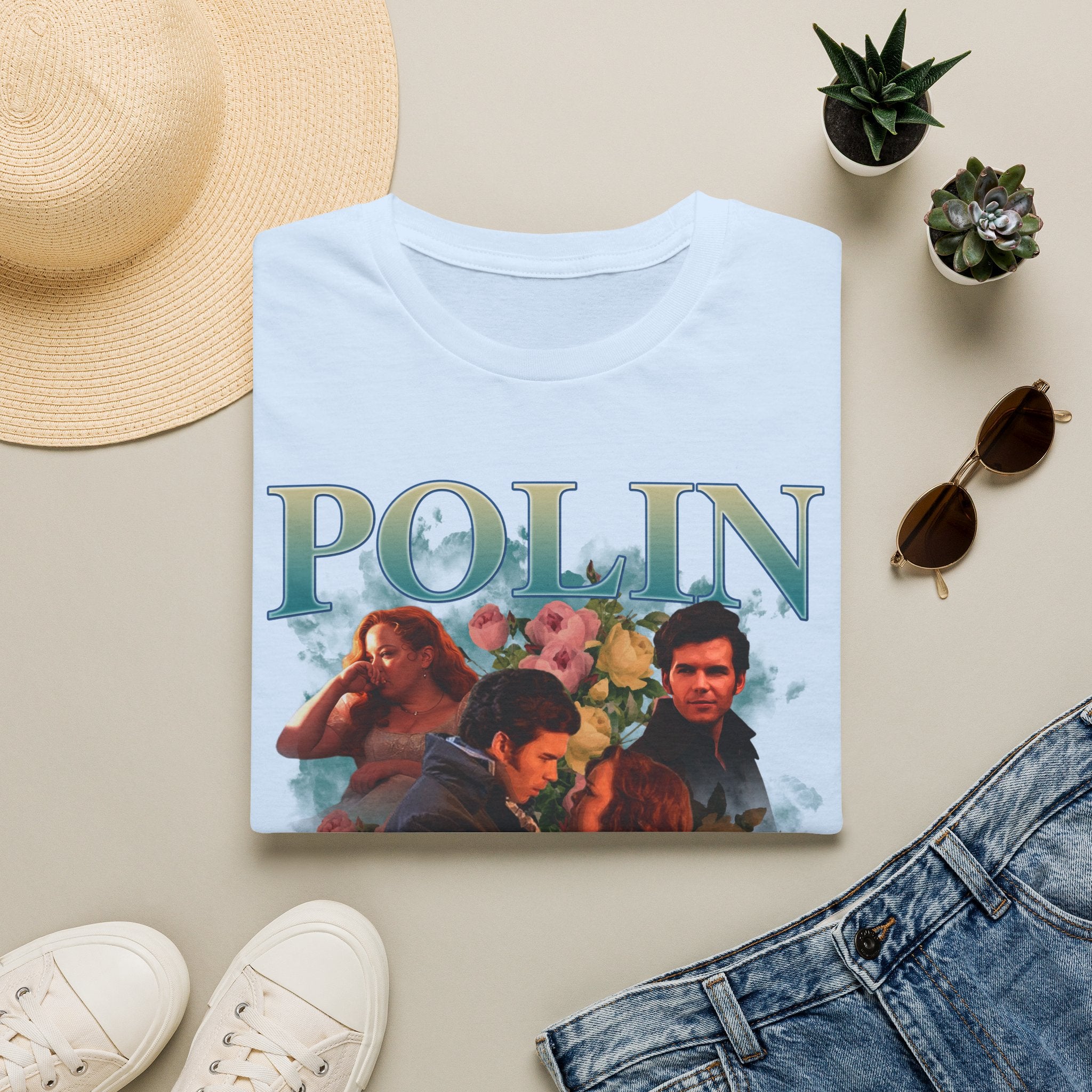 Polin 90's Colin & Penelope Bridgerton Netflix T-Shirt