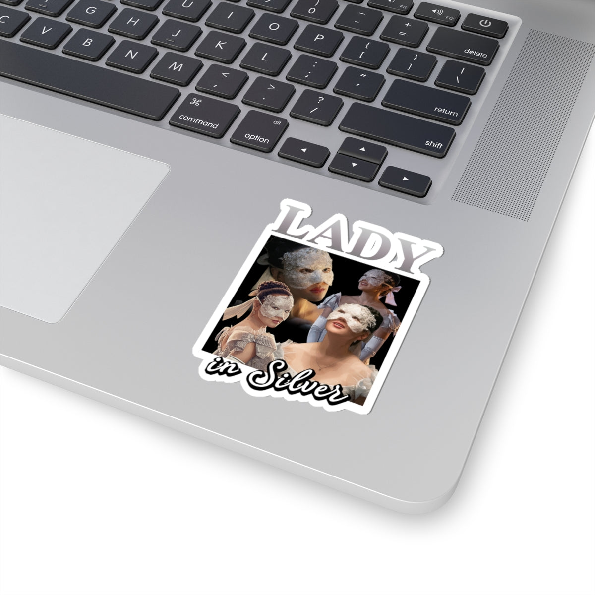Lady In Silver 90's Bridgerton Netflix Sticker