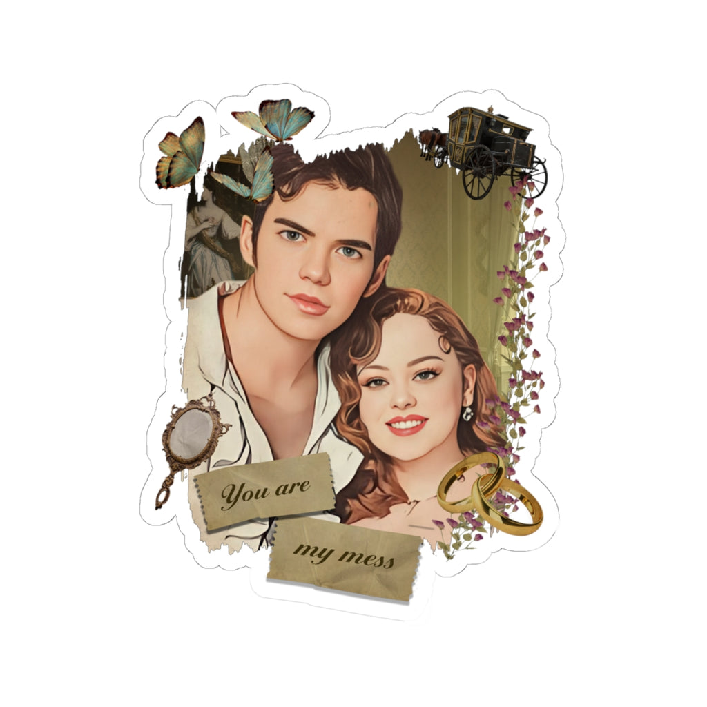 Colin & Penelope Bridgerton Portrait Netflix Sticker